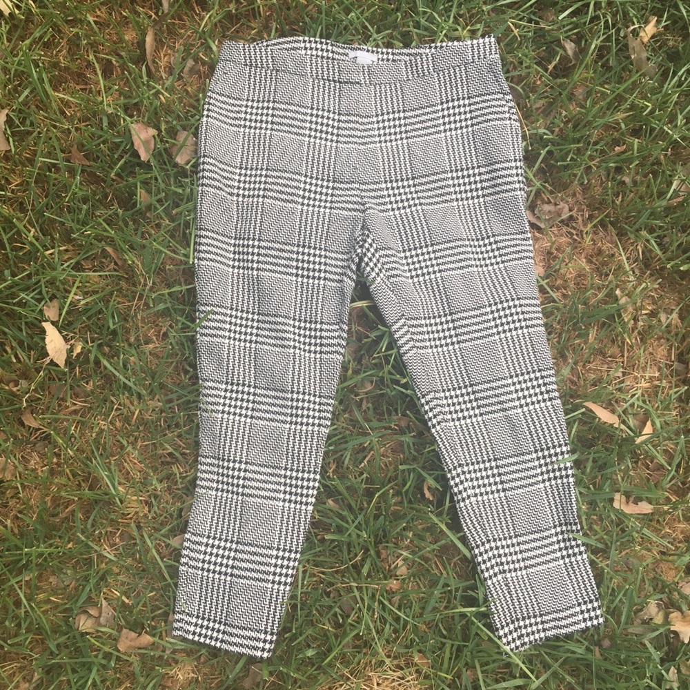 H&M Black and White Hounds Tooth Trousers